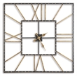 Bowery Hill Metal Wall Clock in Black and Gold