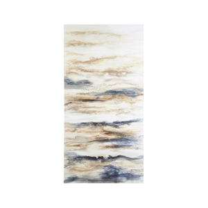Bowery Hill Wrapped Canvas Wall Painting in Blue and Tan