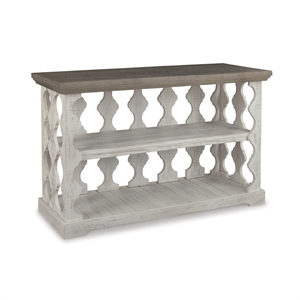Bowery Hill Console Table in Gray and White