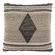 Bowery Hill Contemporary Diamond Hand Woven Wool Throw Pillow in Gray and Cream