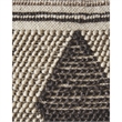 Bowery Hill Contemporary Diamond Hand Woven Wool Throw Pillow in Gray and Cream