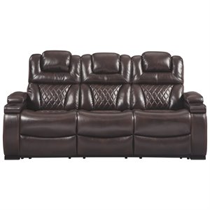 bowery hill power reclining sofa in chocolate