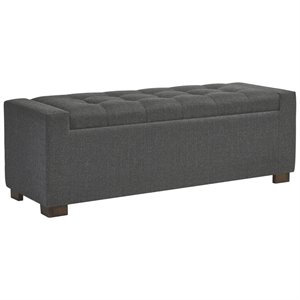 Bowery Hill Storage Bench in Gray