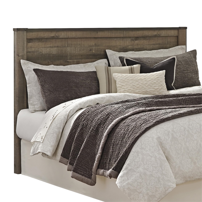 Bowery Hill Wood King California King Panel Headboard in Brown