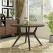 Bowery Hill Mecca Mid-century Wood Round Dining Table in Gray