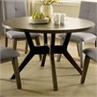 Bowery Hill Mecca Mid-century Wood Round Dining Table in Gray