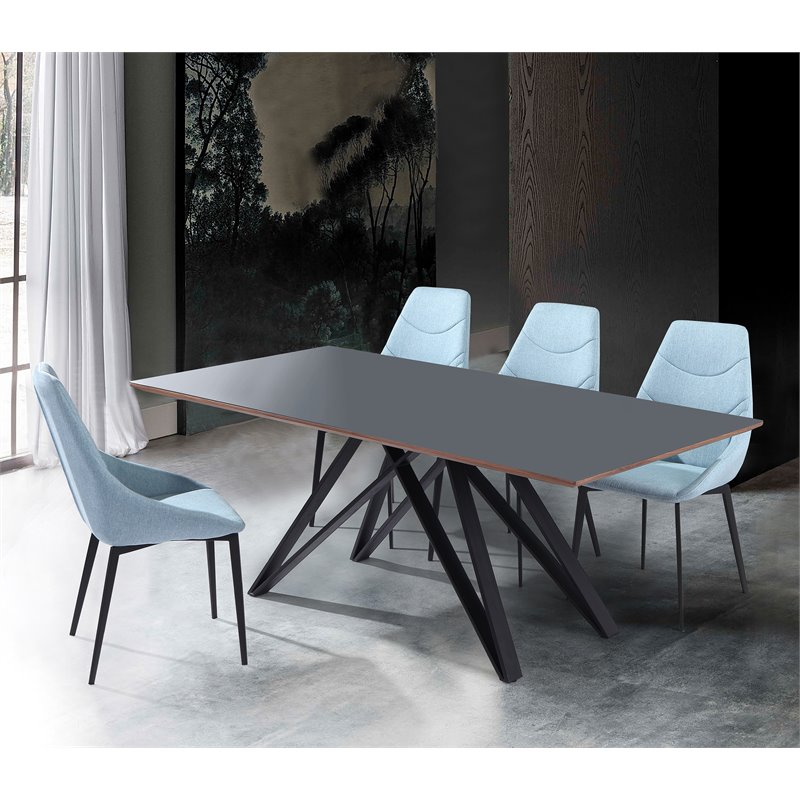 black matt dining table