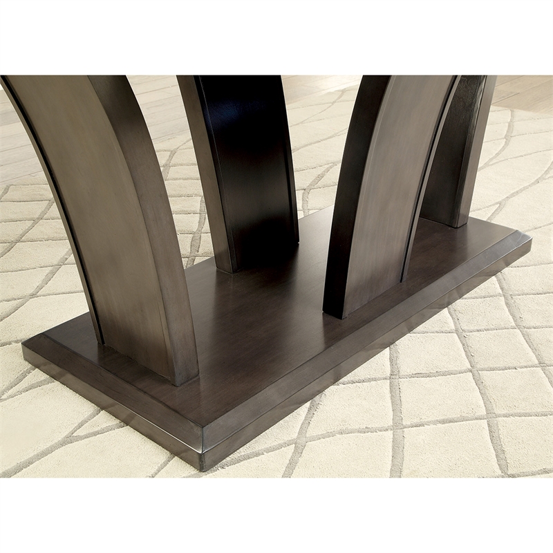 Bowery Hill Contemporary Wood Dining Table in Brown Cherry