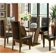 Bowery Hill Contemporary Wood Dining Table in Brown Cherry