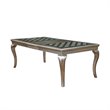 Bowery Hill Solid Wood Extendable Dining Table in Silver