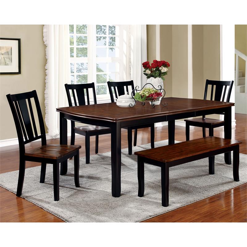 Bowery Hill Wood Extendable Dining Table In Cherry 