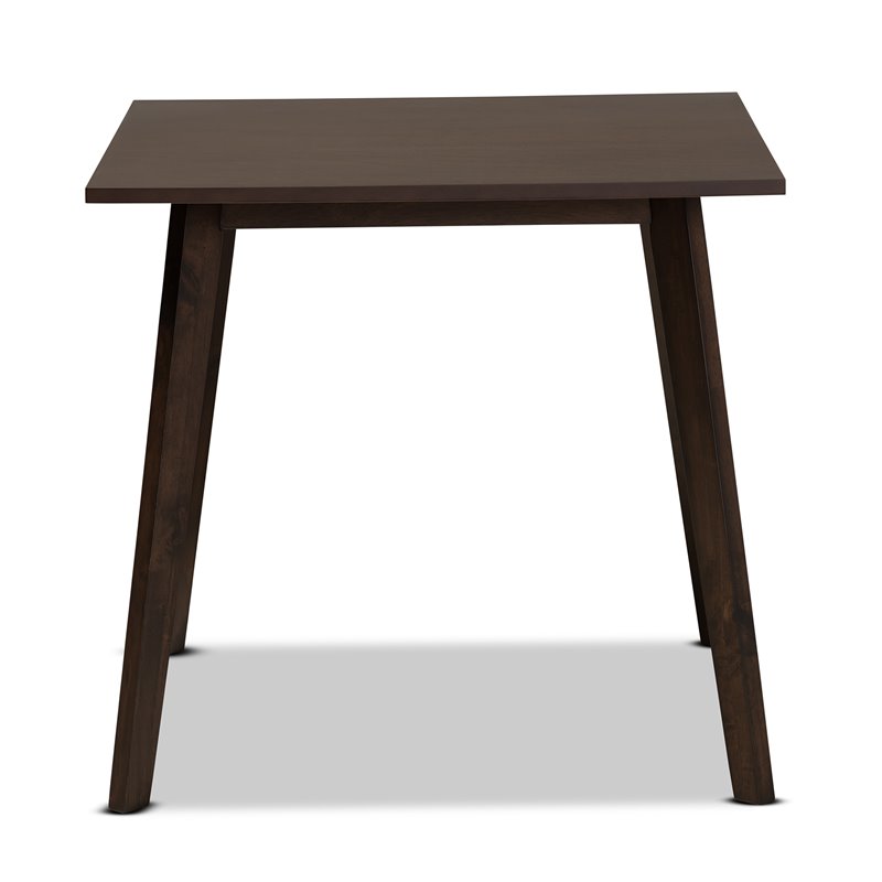 Bowery Hill Dark Oak Finished Square Wood Dining Table in Brown