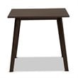 Bowery Hill Dark Oak Finished Square Wood Dining Table in Brown
