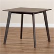 Bowery Hill Dark Oak Finished Square Wood Dining Table in Brown
