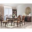 Bowery Hill Transitional Wood Carved Dining Table in Dark Walnut