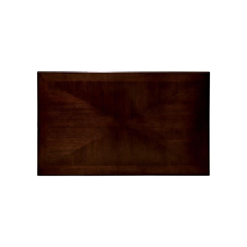 Bowery Hill Transitional Wood Carved Dining Table in Dark Walnut