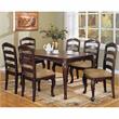 Bowery Hill Transitional Wood Carved Dining Table in Dark Walnut