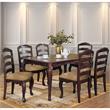 Bowery Hill Transitional Wood Carved Dining Table in Dark Walnut