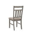 Bowery Hill 7-Piece Padded Seats Wood Dining Set in Weathered Gray/Tan