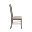 Bowery Hill 7-Piece Padded Seats Wood Dining Set in Weathered Gray/Tan