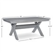 Bowery Hill 7-Piece Padded Seats Wood Dining Set in Weathered Gray/Tan