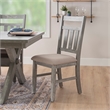 Bowery Hill 7-Piece Padded Seats Wood Dining Set in Weathered Gray/Tan