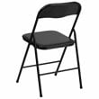 Bowery Hill 5 Piece Folding Card Dining Table and Chair Set in Black