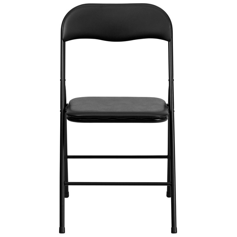 Bowery Hill 5 Piece Folding Card Dining Table and Chair Set in Black