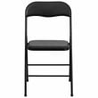 Bowery Hill 5 Piece Folding Card Dining Table and Chair Set in Black