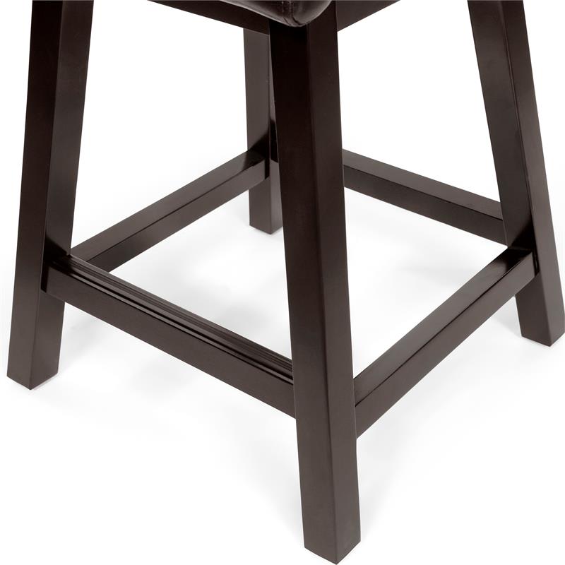 Bowery Hill Wood 6 Piece Counter Height Dining Set in Black