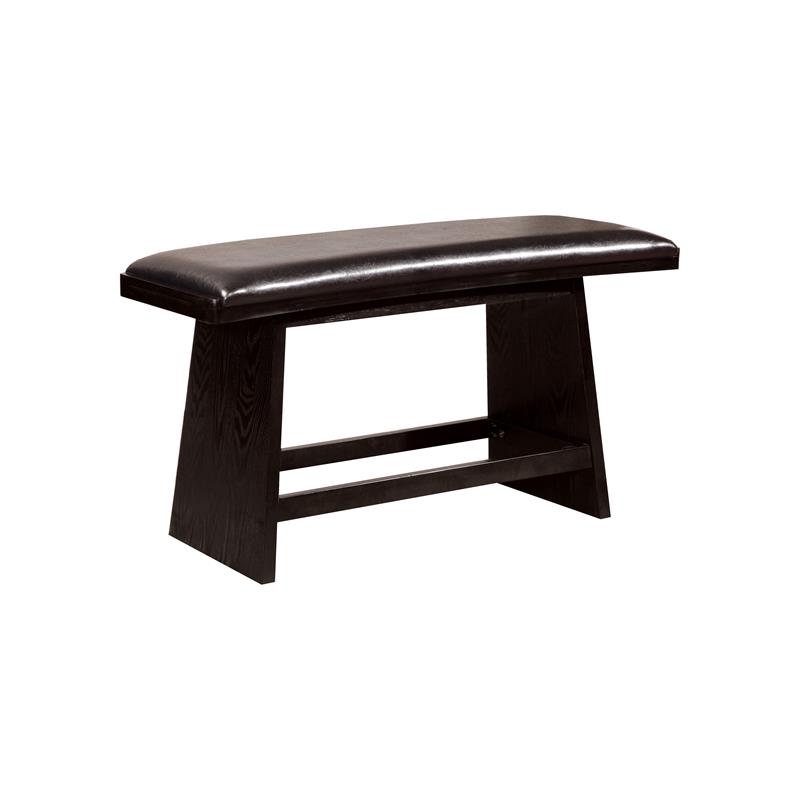 Bowery Hill Wood 6 Piece Counter Height Dining Set in Black