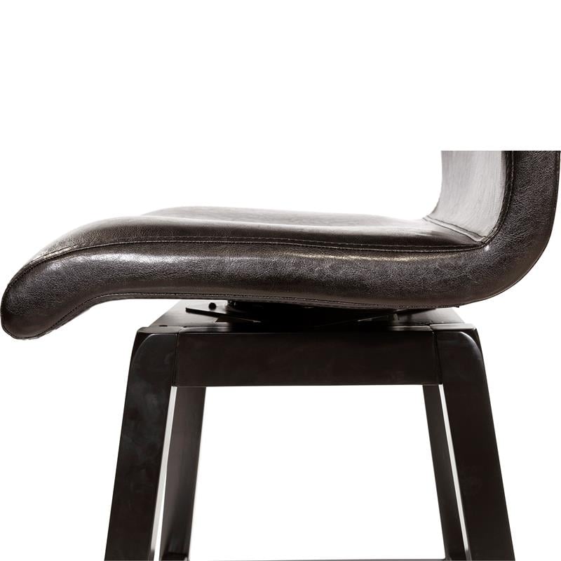 Bowery Hill Wood 6 Piece Counter Height Dining Set in Black