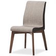 Bowery Hill 5 Piece Dining Set in Beige and Walnut Brown