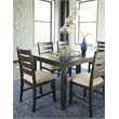 Bowery Hill 7 Piece Dining Table Set in Brown