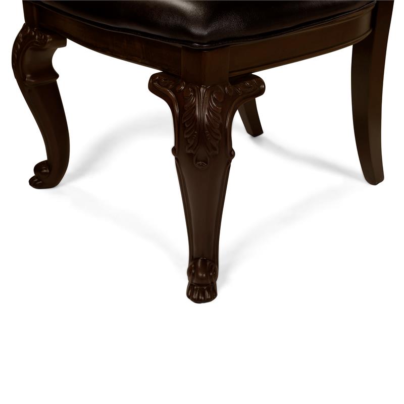 Bowery Hill 7 Piece Brown Cherry Round Wood Dining Set