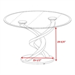 Bowery Hill 5 Piece Round Stainless Steel Dining Set in Silver