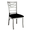 Bowery Hill 5 Piece Round Stainless Steel Dining Set in Silver