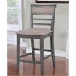 Bowery Hill Wood 7 Piece Counter Height Set in Weathered Gray
