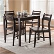 Bowery Hill 5 Piece Dining Set in Espresso