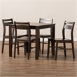 Bowery Hill 5 Piece Dining Set in Espresso