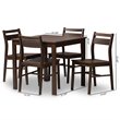 Bowery Hill 5 Piece Dining Set in Espresso