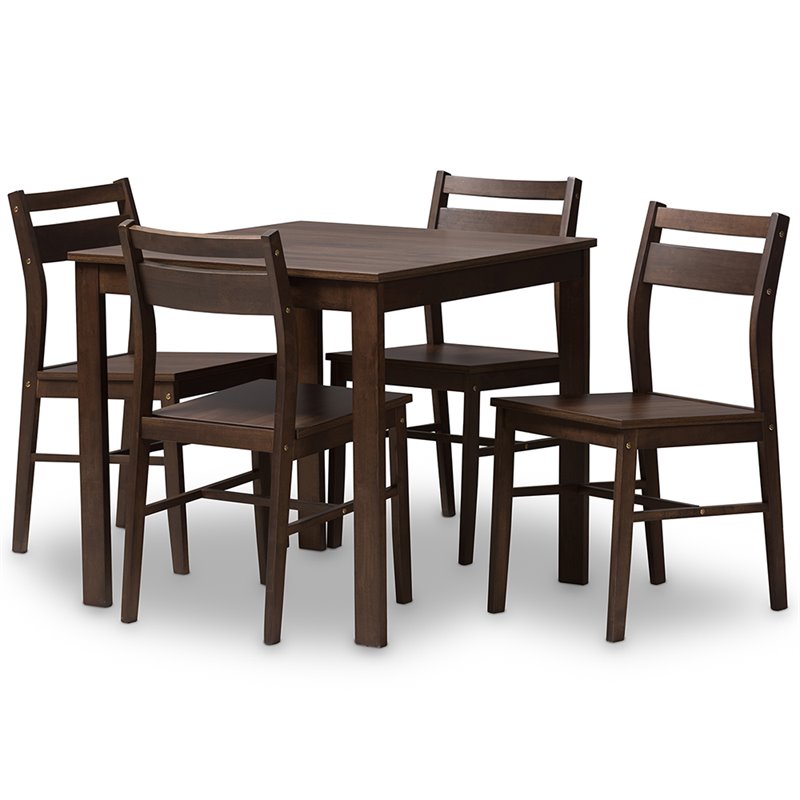 Bowery Hill 5 Piece Dining Set in Espresso