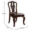 Bowery Hill 7 Piece Round Wood Dining Set in Brown Cherry