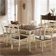 Bowery Hill 5 Piece Dining Set in Brown and Cream