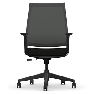 Bowery Hill 20.5&quot Modern Metal and Fabric Mesh-Back Task Chair in Dove Gray