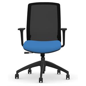 Bowery Hill 22.5&quot Modern Metal Simple Synchro Tilt Task Chair in Electric Blue