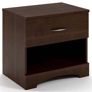 bowery hill 1 drawer wooden nightstand in espresso