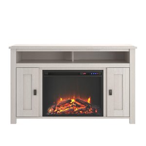 bowery hill wooden electric fireplace tv stand for tvs up to 50