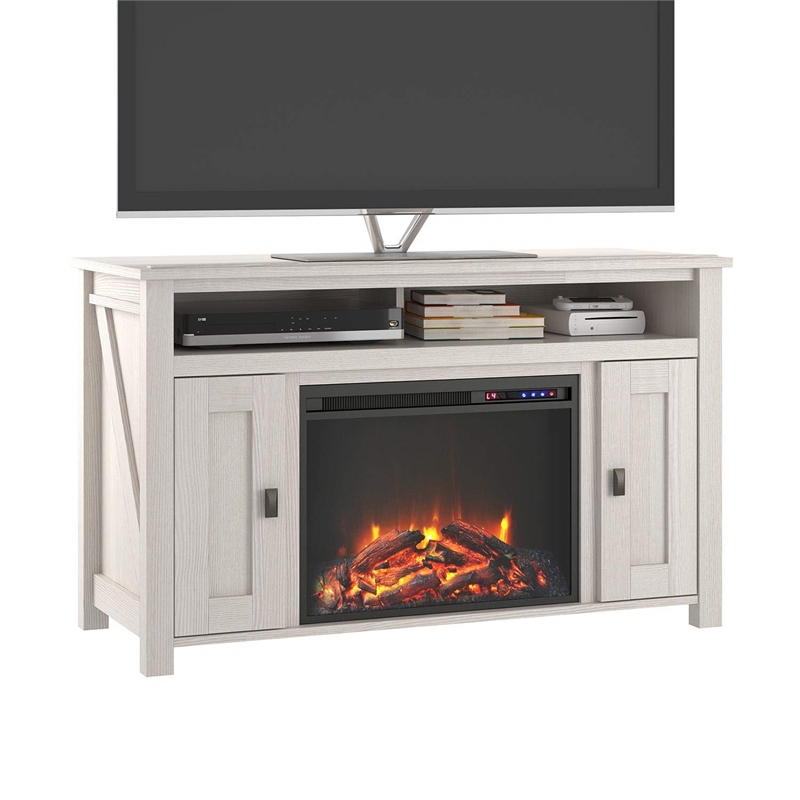 Bowery Hill Wooden Electric Fireplace TV Stand for TVs up to 50