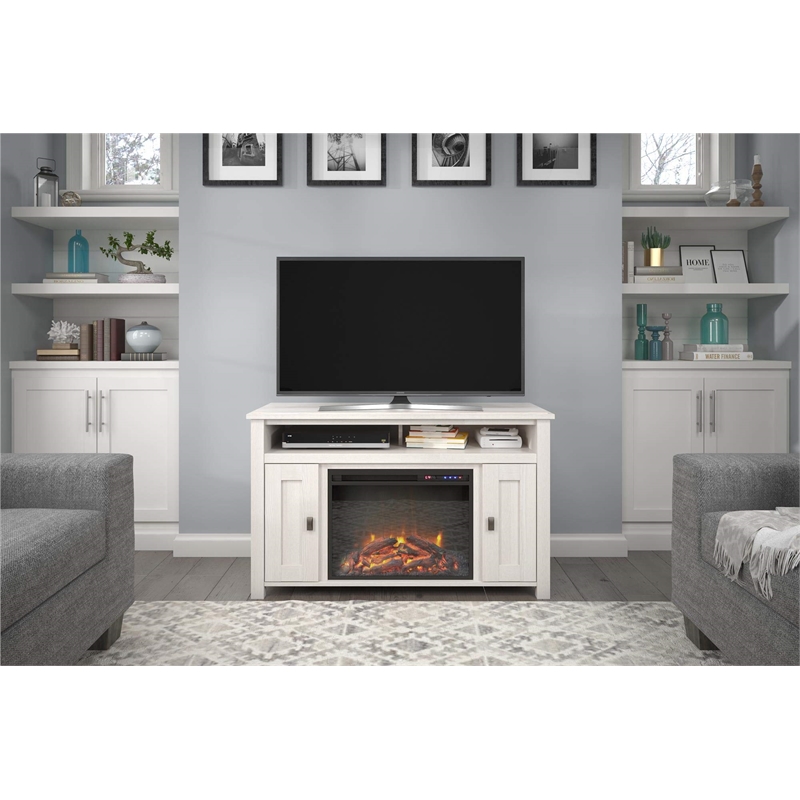 Bowery Hill Wooden Electric Fireplace TV Stand for TVs up to 50